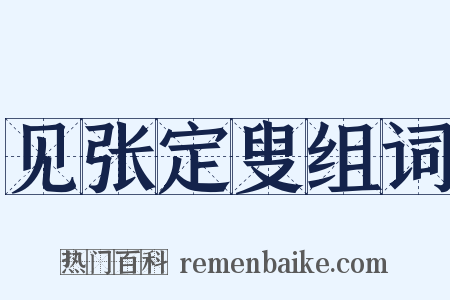 见张定叟组词是什么意思的图片